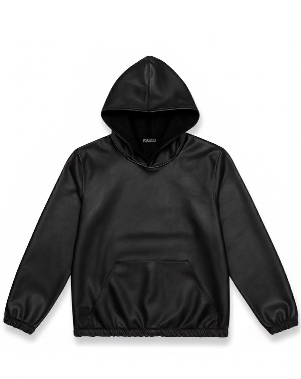 leather hoodie
